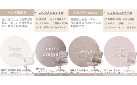 チェア オフィスチェア TINY タイニー 1脚　イス 椅子 クッションチェア デスクチェア インテリア 家具 キャスター付き 360度回転 ロッキング機能 コンパクト かわいい おしゃれ デスクワーク 長時間 兵庫 兵庫県 小野市 ベビーホワイト
