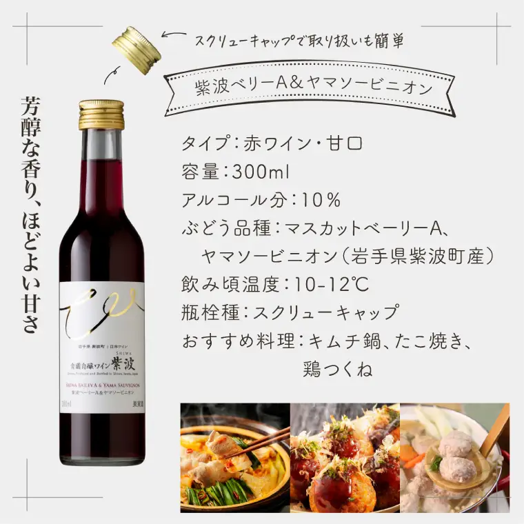 ワインミニボトル甘口2本セット (AL103) 【26/6限定】