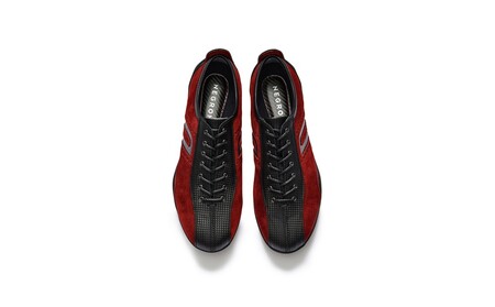 NEGRONI(ネグローニ) サイズ：27.0cm ドライビングシューズ イデアコルサ オイルバーニッシュスエード&カーボンファイバー（カラー：イグニションレッド）【041-003-1-7】
