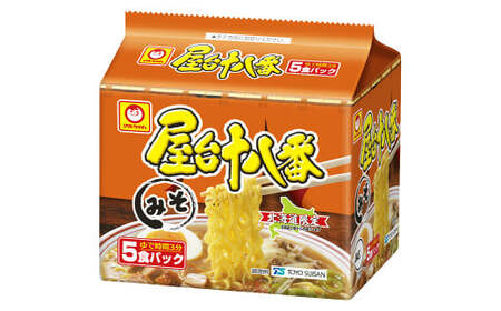 【4回定期便】 屋台十八番 みそ 5食×6個（1ケース） 計30食 ラーメン 札幌ラーメン みそラーメン 味噌ラーメン 味噌 即席ラーメン インスタントラーメン インスタント 拉麺 麺 めん 即席麺