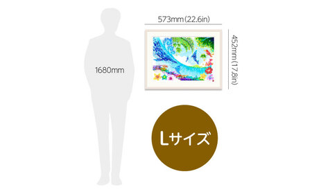 インテリア ［琉球イラストレーション］ 与儀勝之 『太陽へ / Catch the Sun』 額装Lサイズ  BCAI021 アート