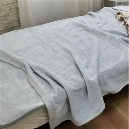 【掛敷セット】贅沢ふわふわオーガニックコットン綿毛布と敷毛布 GY　OGMM-ST-GY【1647373】