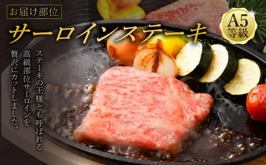 飛騨牛 A5等級 サーロイン ステーキ 約80g×3枚 （合計約240g）