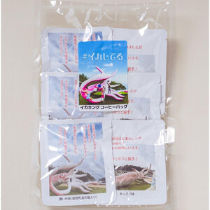 【復興支援】【定期便３か月】イカキングブレンド コーヒーバッグセット あっさり味・濃いめ味各3個（計6個）