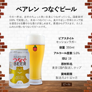 訳あり ベアレンビール つなぐビール 350ml 12缶 ／ 岩手県産 稀少 希少 酒 お酒 ビール クラフトビール 地ビール 缶 缶ビール 12本 １２本 ベアレン ラガー セッションラガー 人気 セット 国産 国内製造 ギフト プチギフト プレゼント 家庭用 自宅用 おすすめ 訳アリ わけあり