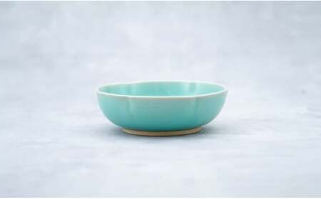 有田焼 翡翠輪花深皿 15.8cm 【 茂正工房 】梶原大敬 陶器 和食器 青磁 手作り 作家もの 食器 A18-248