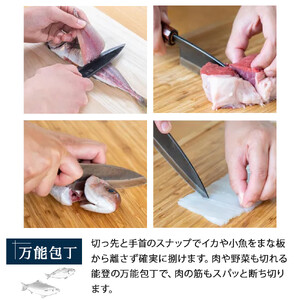 【復興支援】心舞120mm (小出刃・両刃・ステンレス・安来鋼青紙)