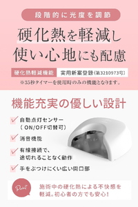 36Wクレッシェンド ハイブリッドLEDランプ コードレス (バッテリー内蔵) SHINYGEL professional [1593]