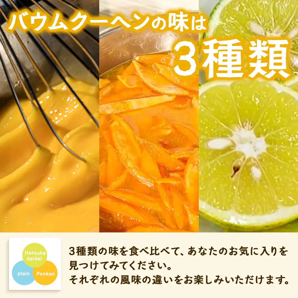 カットバウム３種×２個(計24カット) SH-1 ｜バウムクーヘン バームクーヘン スイーツ ケーキ カット 焼き菓子 洋菓子 お菓子 おかし おやつ デザート プレゼント 贈り物 ギフト 常温 鹿児島県 南大隅町 31℃LINE花子