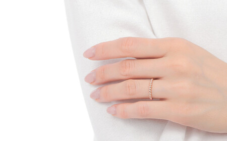 K18 ボールデザインリング Ｒ3999-R ピンクゴールド【6号～18号（0.5号刻み）】 PG ジュエリー リング