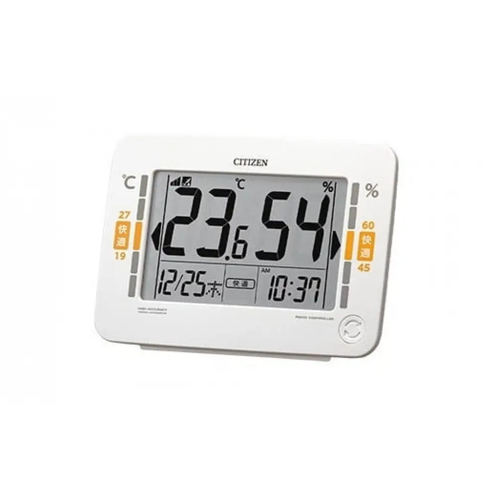 シチズン 高精度デジタル温湿度計 8RZ232-003 ホワイト　【11100-1766】