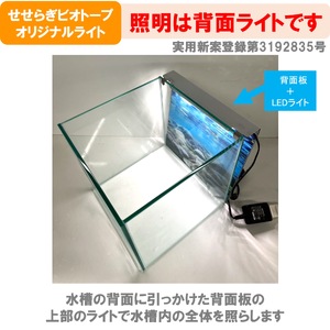 せせらぎビオトープ　20cm型基本照明＋木枠台セット