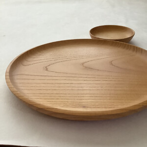 【木の器】7寸パン皿×1枚、3寸豆皿×1枚