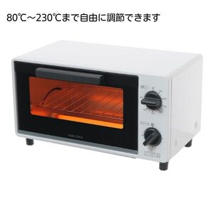 ホームコーディ 温調式オーブントースター ホワイト 家電