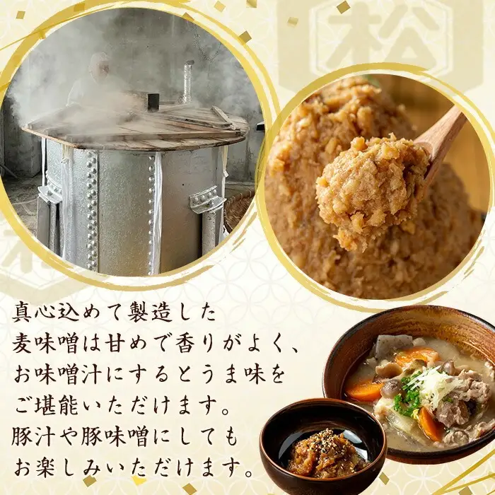 鹿児島 無添加 麦味噌 4kg 味噌【00-128-01】