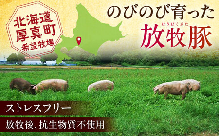 放牧豚バラしゃぶしゃぶ 計1200g（200g×6） 精肉 スライス 薄切り 小分け 冷凍 北海道 [AXBA129]