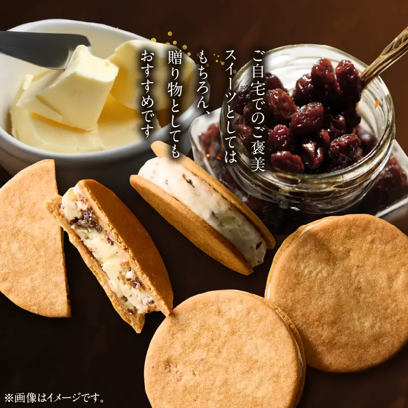 洋菓子店の贅沢ラムレーズンバターサンド　10個入り_B128-002