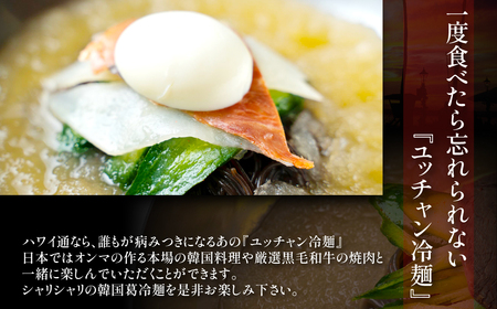 ＜焼肉冷麺ユッチャン。＞ユッチャン冷麺 3人前 (約200g×3) ふるさと納税 福知山市 韓国冷麺 牛テール スープ キムチ セット 人気 ランキング 冷麺 葛冷麺 ユッチャン 麺 めん 麺類 葛麺 送料無料 【fc-EO001】【焼肉・冷麺ユッチャン。】