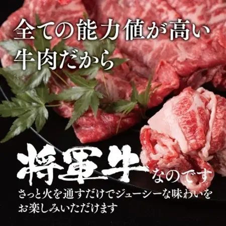 【将軍牛】国産牛 切り落とし ももカルビ 500g【配送不可地域：離島・北海道・沖縄県】【1653593】