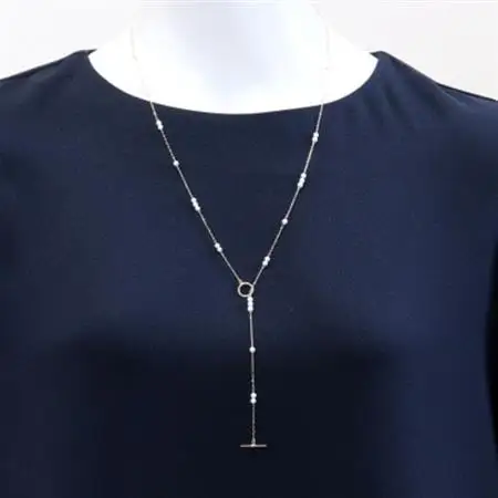 K18あこや真珠ベビー2Wayステーションネックレス【3.0-3.5mm・70cm】【配送不可地域：沖縄県】【1652313】