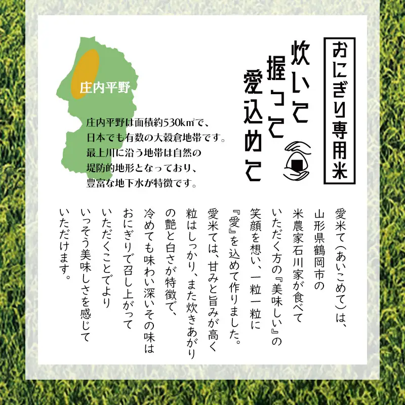 【令和7年産】特別栽培米 つや姫　10kg（5kg×2袋）　山形県鶴岡市産　愛米て