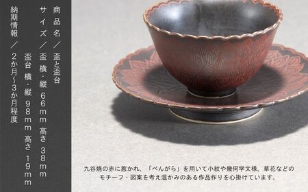 九谷焼「盃と盃台」坂井孝子