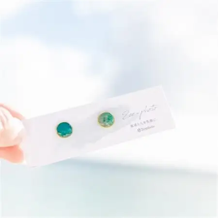 地球ピアス mini「地球も人も笑顔に。海のゴミを宝物に」【1638367】