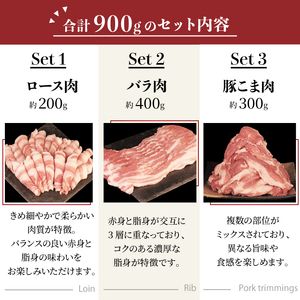 美味北総豚肉 3種 計900g [ask030] 肉セット