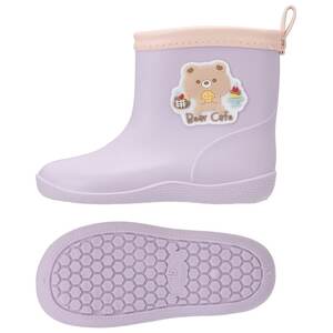 ワッペン付レインブーツ　Ｂｅａｒ　Ｃａｆｅ　15cm　5-103