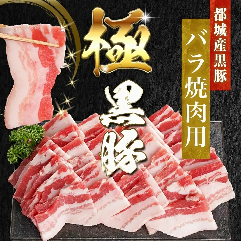 黒豚バラ焼肉用500g&ポークソーセージセット〔AA-N402〕