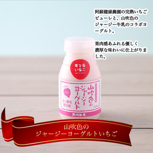 【山のいぶき】山吹色のジャージーヨーグルト いちご 乳脂肪分 5％以上 低温殺菌 素材の味 飲むヨーグルト いちごミルク 150ml 2種 各6本 計12本 飲みきり ギフト 贈答 セット 阿蘇健康農園 FOODEX JAPAN ご当地ヨーグルトグランプリ 金賞 熊本 阿蘇 小国郷