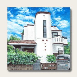 油絵で小さな風景画を細密に描きます（18×18cm）