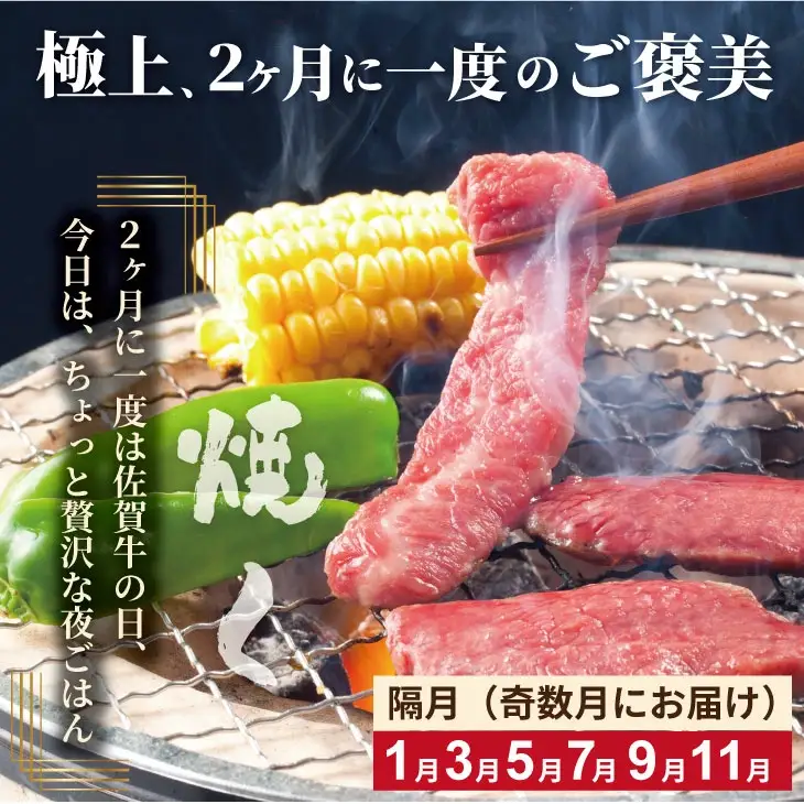 【定期便】佐賀牛 6回お肉の定期便 (隔月・奇数月お届け)  肉本舗小城 Q132-002