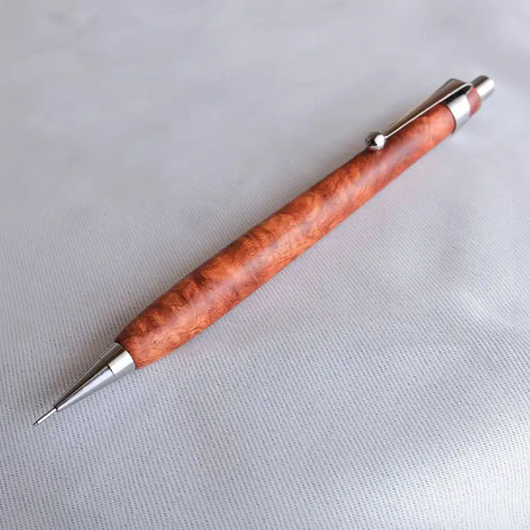 花梨瘤 木製 シャープペン 【HBK手工房】 文房具 ペン シャーペン シャープペンシル ノック式 0.5 日用品 ハンドメイド