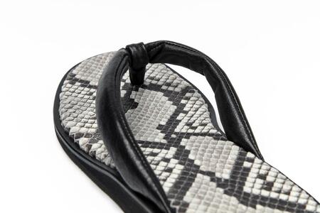TUっKAKE Python（パイソン）　ユニセックス ファッション 靴 シューズ 栃木レザー つっかけ BN003 M（25.5〜26.0cm）