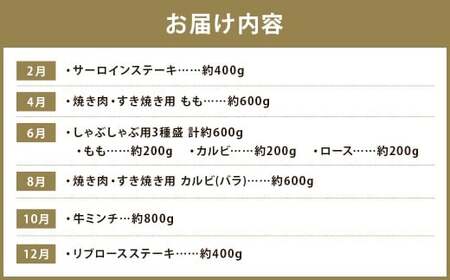 【年6回定期便】 長崎和牛 トライアルコース ／ 6回定期便 和牛 牛肉 お肉 肉 赤身 サーロイン もも カルビ バラ ロース 牛ミンチ ミンチ リブロース ステーキ 焼き肉 焼肉 すき焼き しゃぶしゃぶ 定期便 長崎県 時津町 冷凍