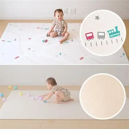 popomi 抗菌もちもちプレイマット　ビビッドtown　140×200×1.6cm【1653065】