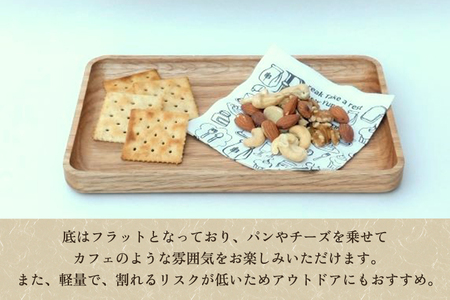 ウッドプレート 四角（スクエア） 大 木製トレイ 食器 お皿