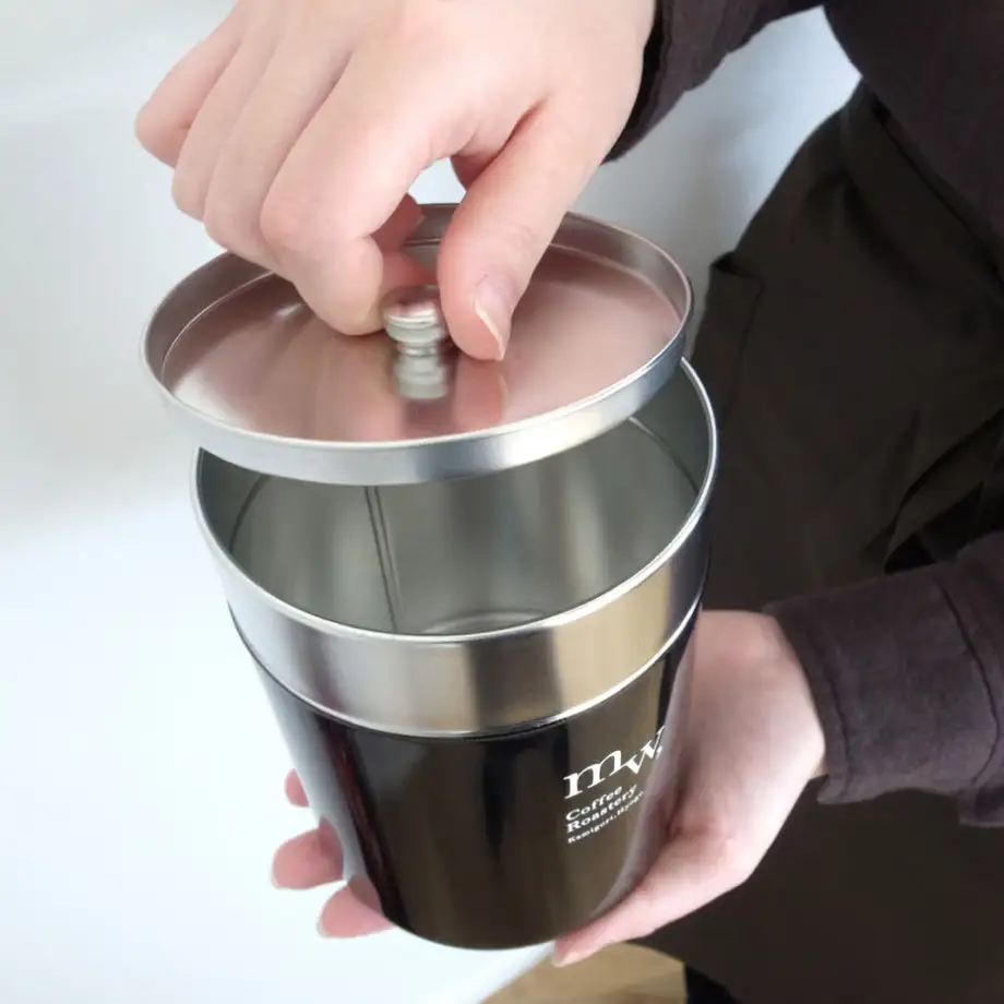 自家焙煎コーヒー2袋と1895年創業の老舗/加藤製作所さんと一緒に作ったコーヒーキャニスターのセット | コーヒー 豆 自家焙煎 ブレンド おいしい 兵庫県 上郡町