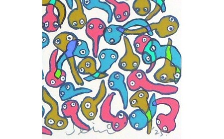 【著名アーティストシルクスクリーン版画作品】田島征三「オタマジャクシのみなさん」 