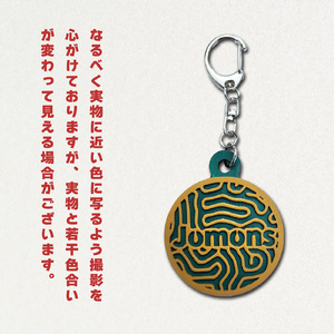 遮光器土偶 (しゃこちゃん) 円形キーホルダー (黄系) [0875]