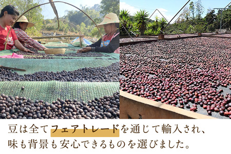 日向珈琲セット(ブレンド／グアテマラ／ミャンマー130g 豆＋ドリップパック 6個×3種 計18個) [0449]