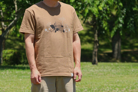 【かめいち堂 Tシャツ 】　ツキノワグマ Lサイズ 綿100%