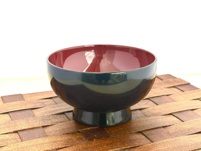 川連漆器 黒内朱 そば椀 漆器 漆器 【(株)佐藤商事】[H2-5503]
