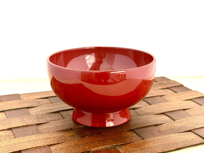 川連漆器 皆朱 そば椀 漆器 漆器 【(株)佐藤商事】[H2-5504]