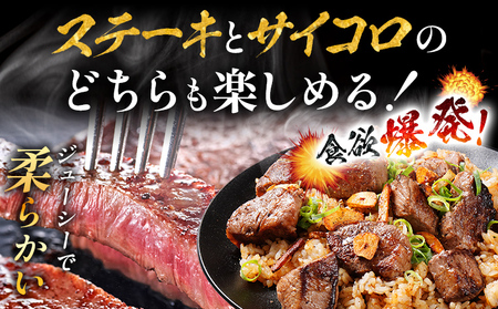 九州産黒毛和牛 サーロインステーキ 旨味仕立て 800g 国産 黒毛和牛 和牛 肉 サーロイン ステーキ サイコロ 冷凍 味付け肉 福岡 九州 グルメ