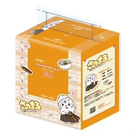 さのまる×エルモアソフトパックティシュー 400枚(200組)×90パック【ティッシュ】【配送不可地域：離島・沖縄県】【1641512】