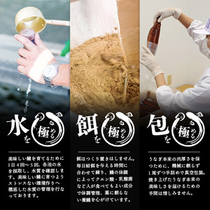 楠田の極うなぎ蒲焼き 130g以上×3尾(計390g以上) 焼肝2袋付き うなぎ 鰻 ウナギ 国産 鹿児島県産 九州産 蒲焼き 冷凍 うな重 ひつまぶし b0-040