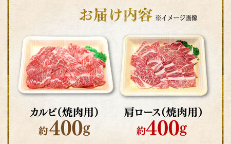くまもと 黒毛和牛 和王 焼肉 セット（カルビ・肩ロース） 計約800g（各1P）カルビ ロース [AYBR042]