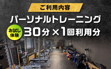 【オンライン可】《お試し体験》 パーソナルトレーニング 1回利用分 プロの指導による身体づくり トレーニング 30分 × 1回 【株式会社2PUMP】[AYCV001]